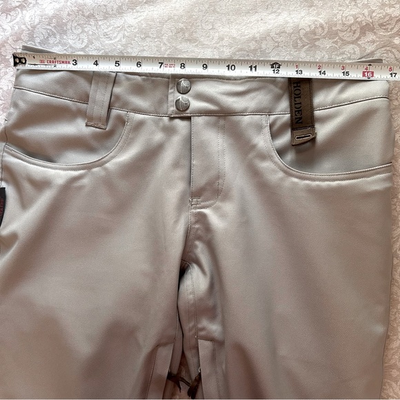 Holden ~ Women’s Light Gray Stretch Twill Snowboard Ski Pants in Medium - Picture 13 of 15